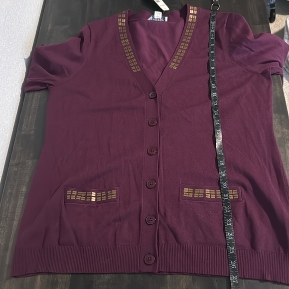 Pendleton Petite Burgundy First Impressions Cardigan Size XLP - Picture 8 of 8